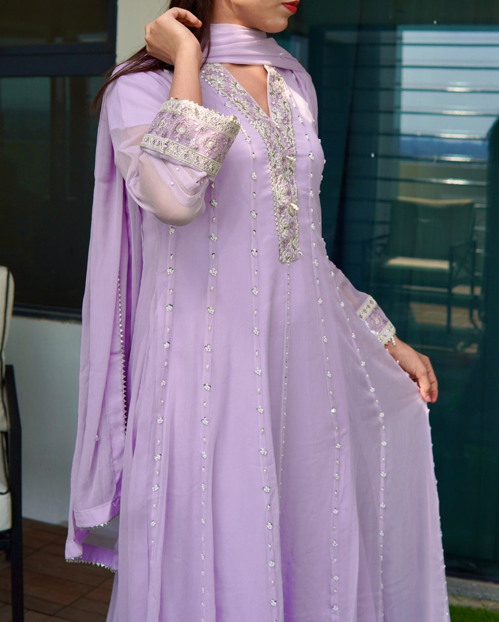 Lilac Kalidaar Set